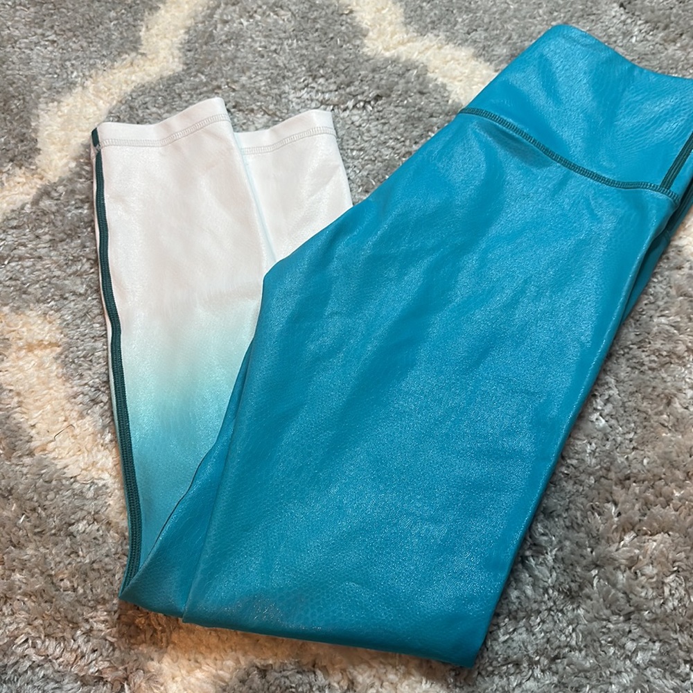 Teal Venom Metallic Ombre Light n Tight Hi-rise 7/8 size 4